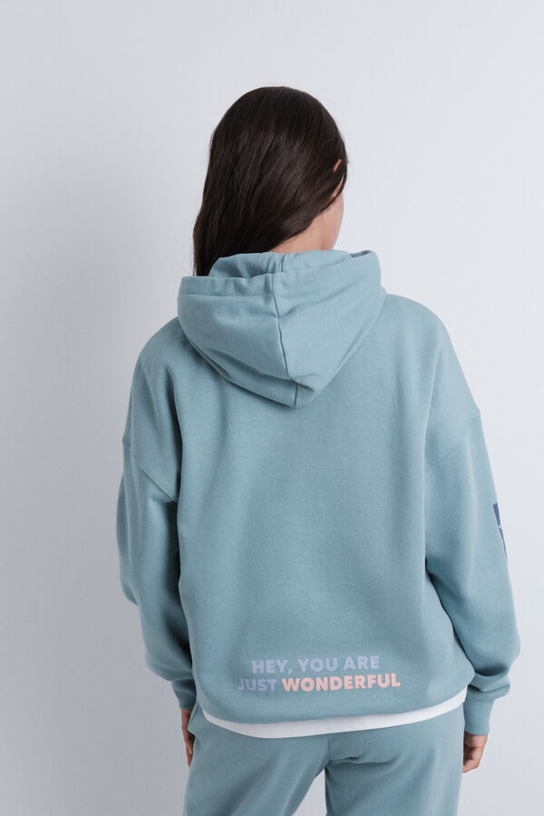 HI&BYE Sudadera capucha felpa verde verde