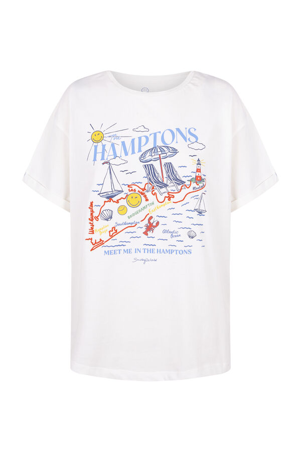 Women'secret T-shirt Smile Off White Algodão bege