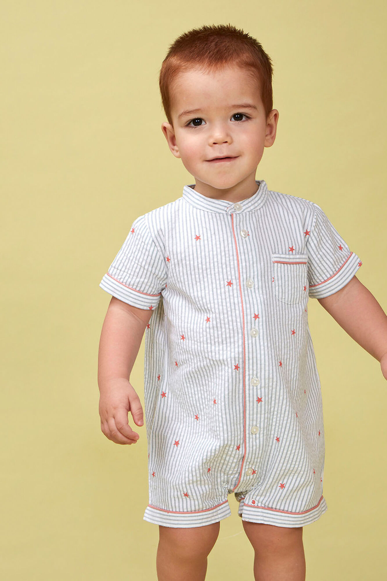 Gocco Pijama rayas con estrellas blanco