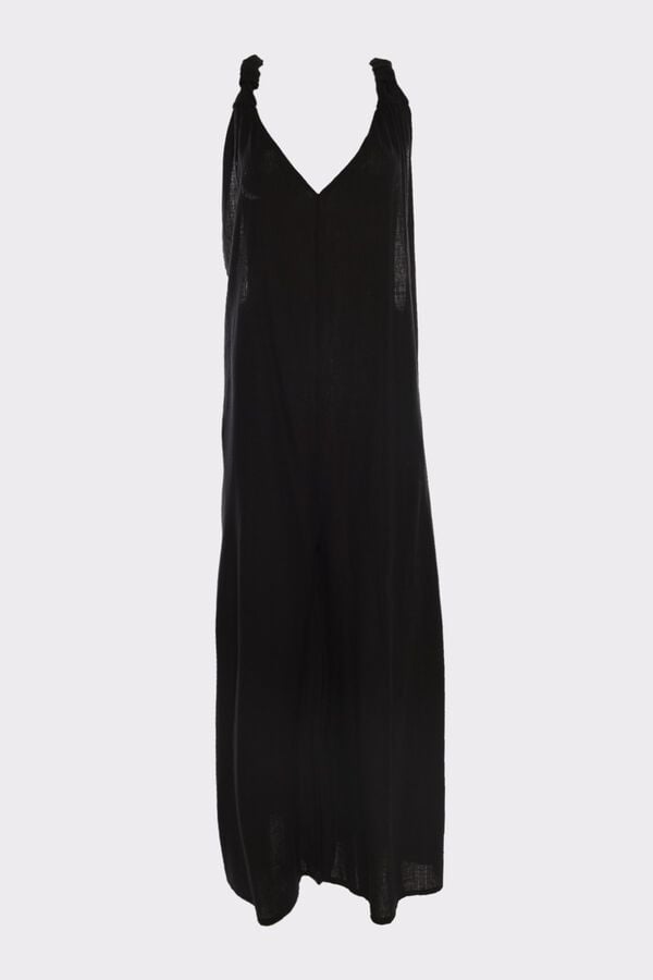 Trendyol Mono largo espalda descubierta negro