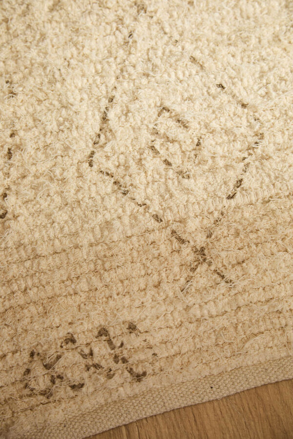Calma House Alfombra de algod&oacute;n flameado Mayo beige