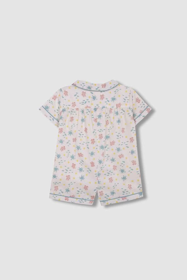 Gocco Pijama estampado fondo marino blanco blanco