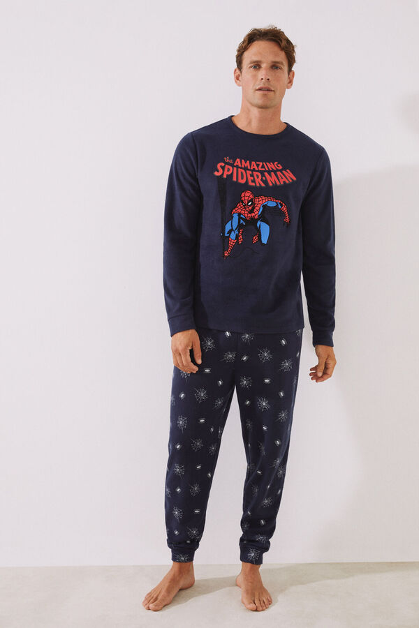 Pijama largo hombre polar Spiderman azul, Ofertas en pijamas de hombre