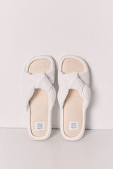 Women'secret Sandalias nudo y rafia blanco