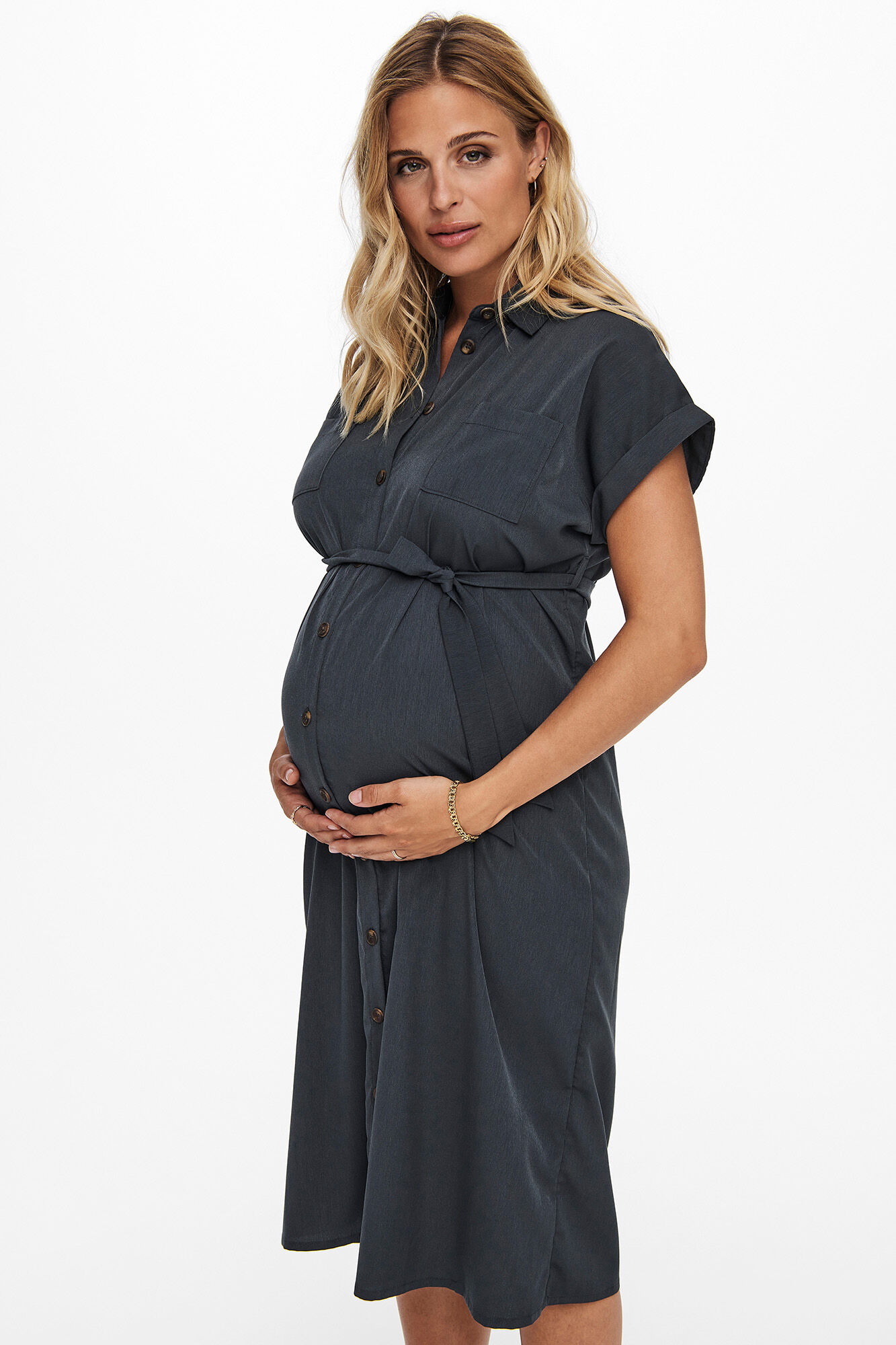 Only Maternity Vestido camisa maternity liso