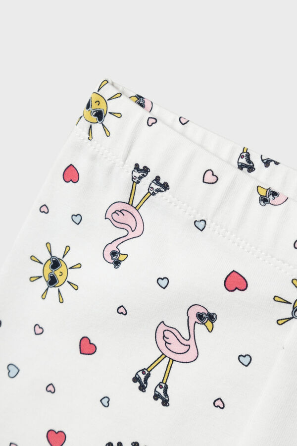 Name it Legging menina flamencos branco