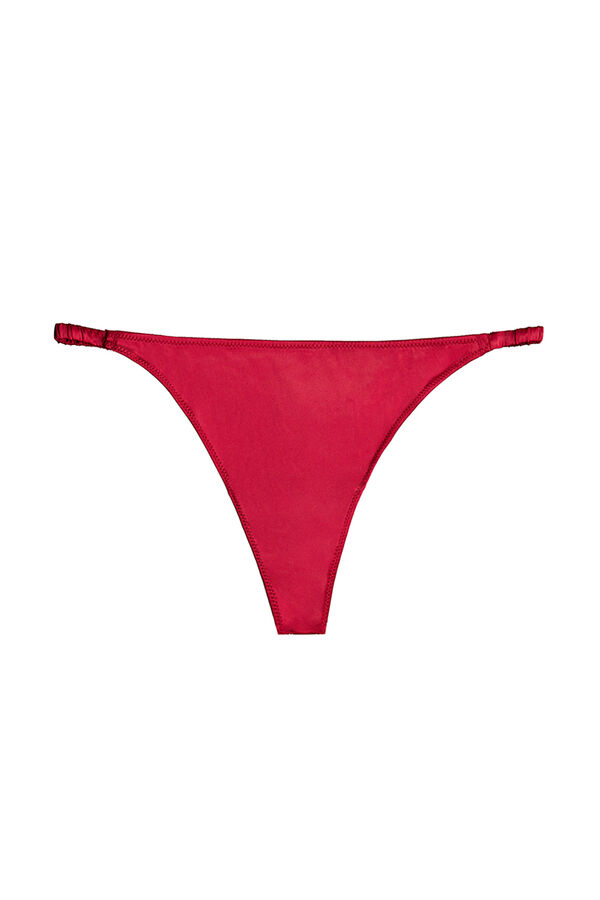 Women'secret Tanga sat&eacute;n plumeti rojo rojo