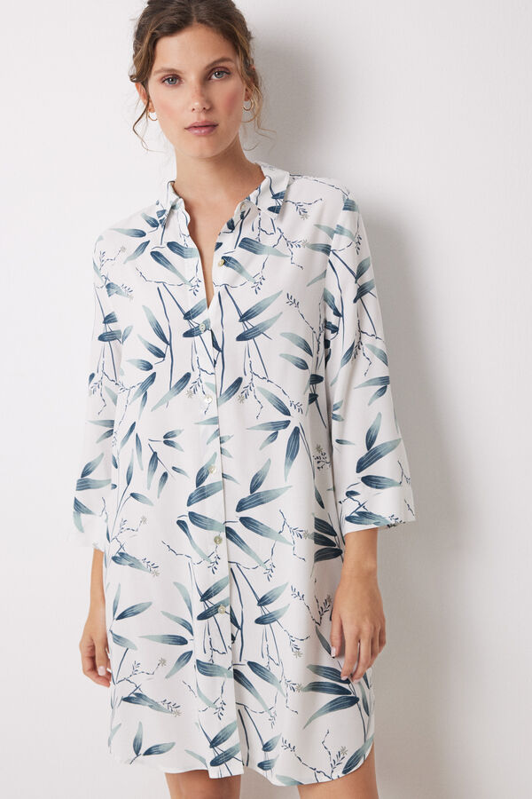 Women'secret Camisola de viscose com estampado oriental verde