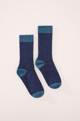 Women'secret Meias longas b&aacute;sicos em tom cinza azul