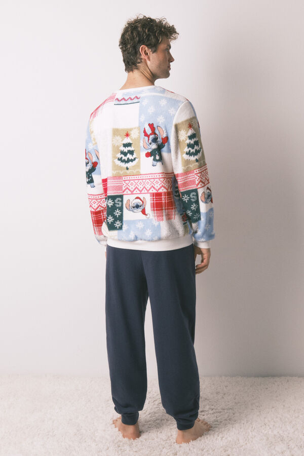 Women'secret Pijama de polar masculino Stitch estampado