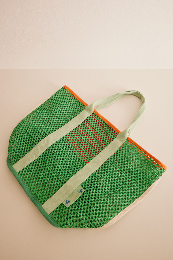 Women'secret Saco grande r&aacute;fia verde verde