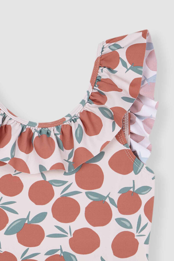 Gocco Ba&ntilde;ador volante naranjas ni&ntilde;a blanco