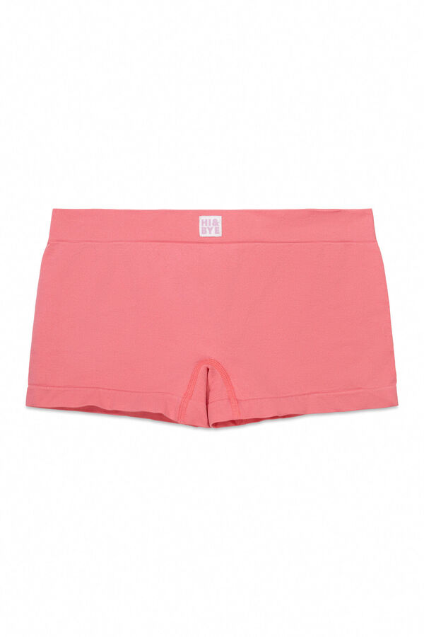 HI&BYE Cueca boxer rosa sem costura rosa
