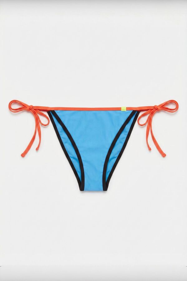 HI&BYE Cueca de biqu&iacute;ni brasileira de tiras azul azul