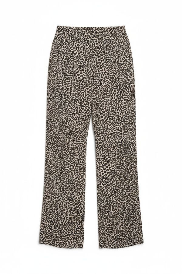 Women'secret Cal&ccedil;as fluidas estampado animal print branco