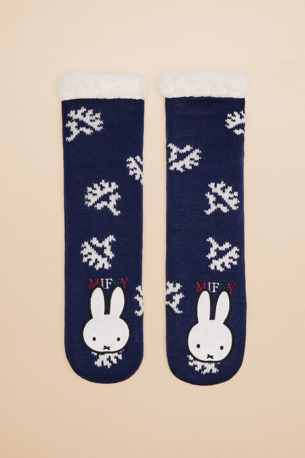 Women'secret Calcetines borreguito tricot Miffy azul