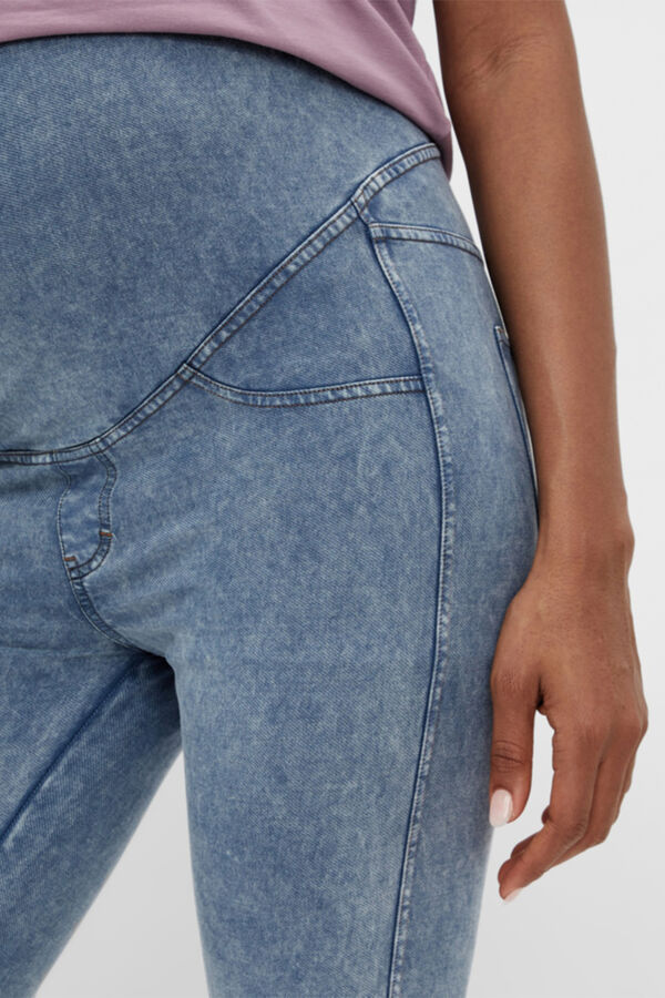 Mamalicious Jegging denim maternity azul