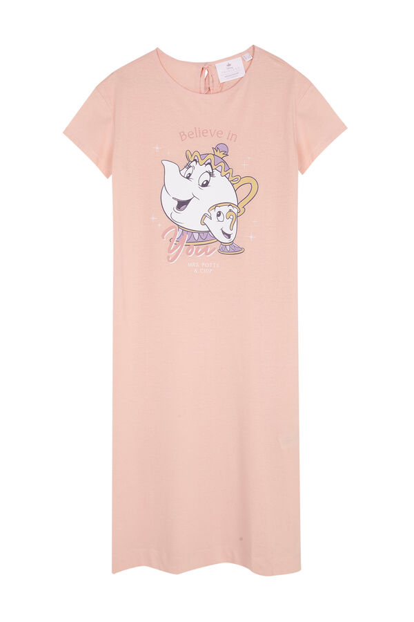 Women'secret Camis&oacute;n 100% algod&oacute;n Disney Se&ntilde;ora Potts & Chip rosa