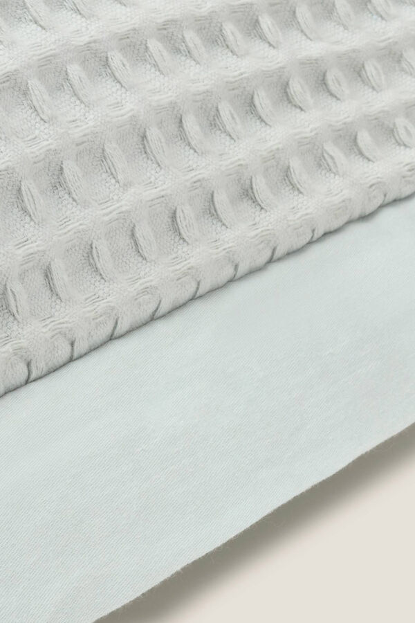 Textura Coxim algod&atilde;o favo de mel azul