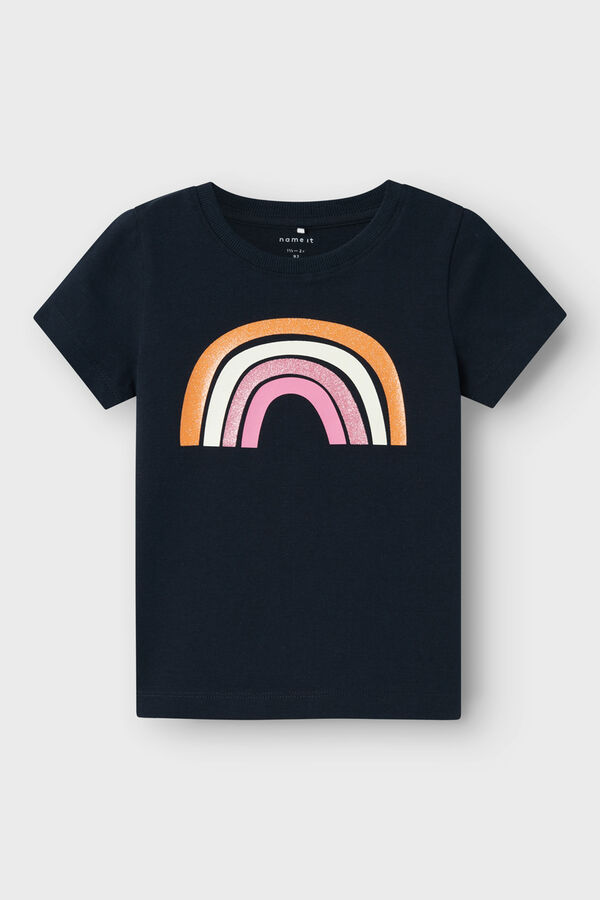 Name it T-shirt menina manga curta azul