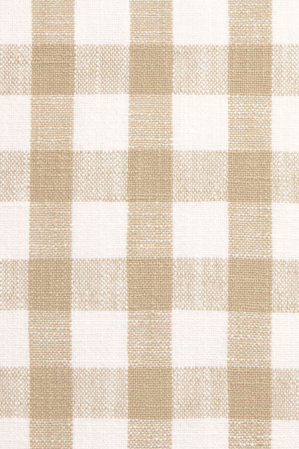 Textura Funda coj&iacute;n algod&oacute;n cuadros beige