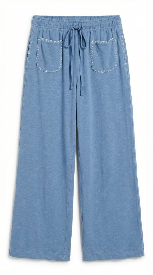 Women'secret Pantal&oacute;n Capri 100% algod&oacute;n azul azul