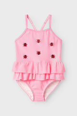 Name it Maiô menina com detalhe rosa