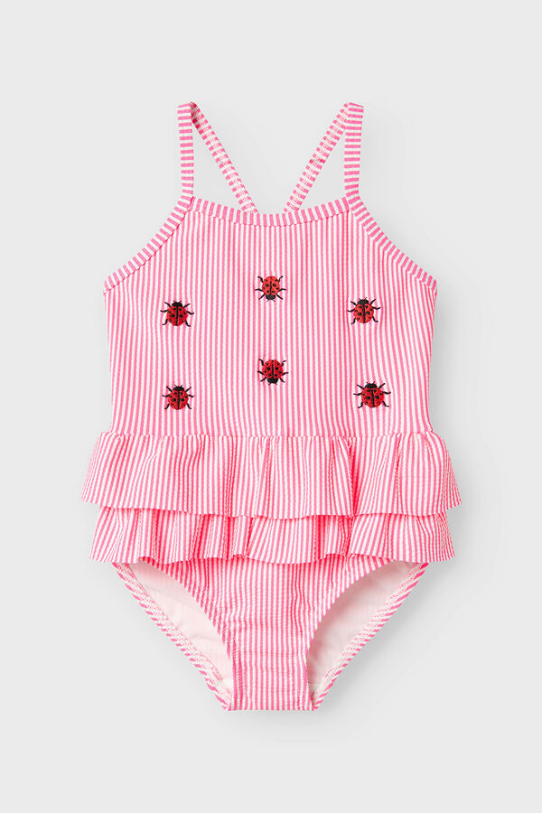 Name it Maiô menina com detalhe rosa