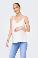 Only Maternity Top alças maternity branco