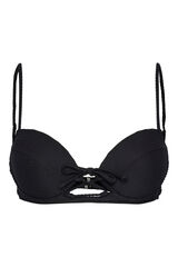 Pieces Top de bikini ovalado gris