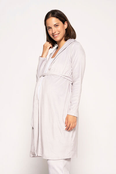 Womensecret Bata De Velour Estampado de rayas maternity estampado