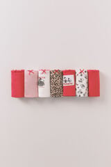 Women'secret Pack 7 tangas algod&oacute;n rojo Snoopy estampado