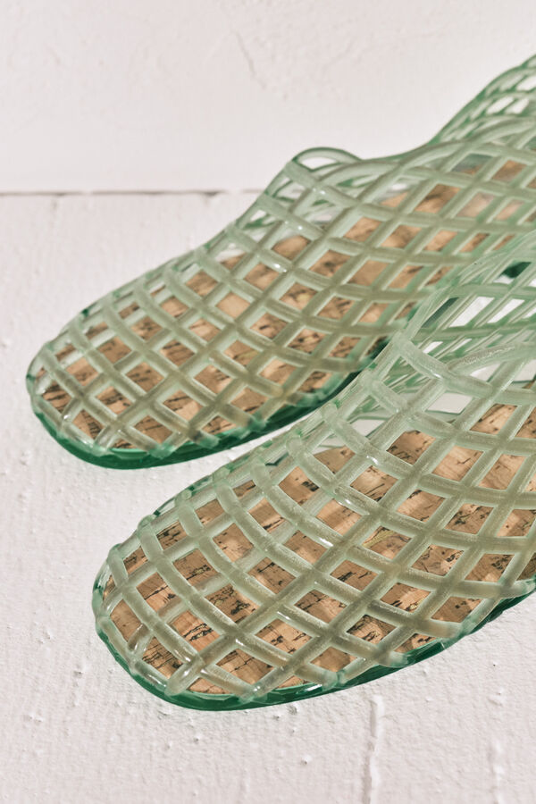 Women'secret Sandalias jelly efecto red verde verde