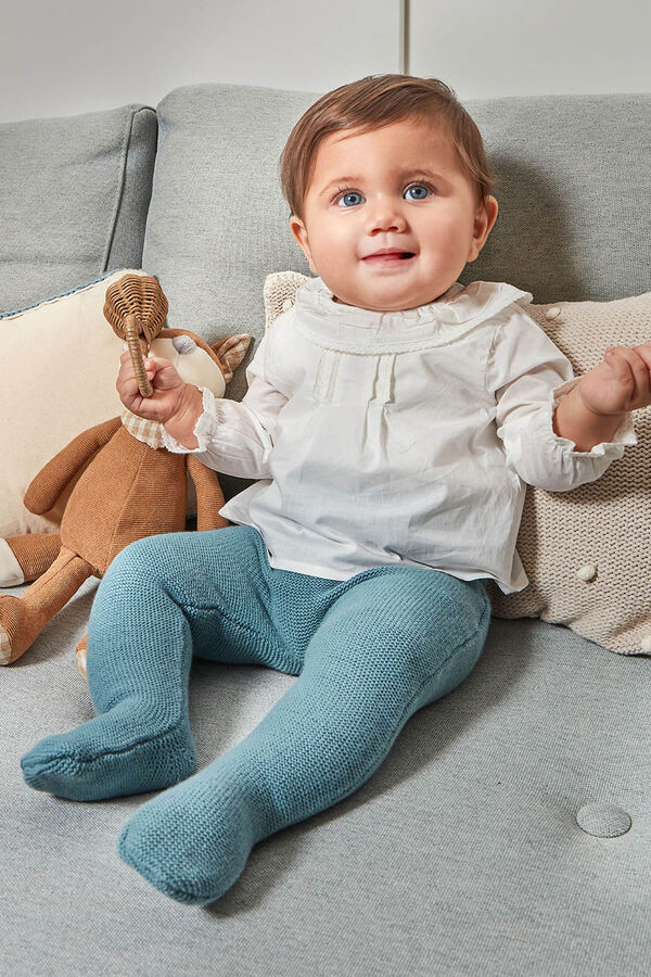 Gocco Collants de malha azul-claro azul