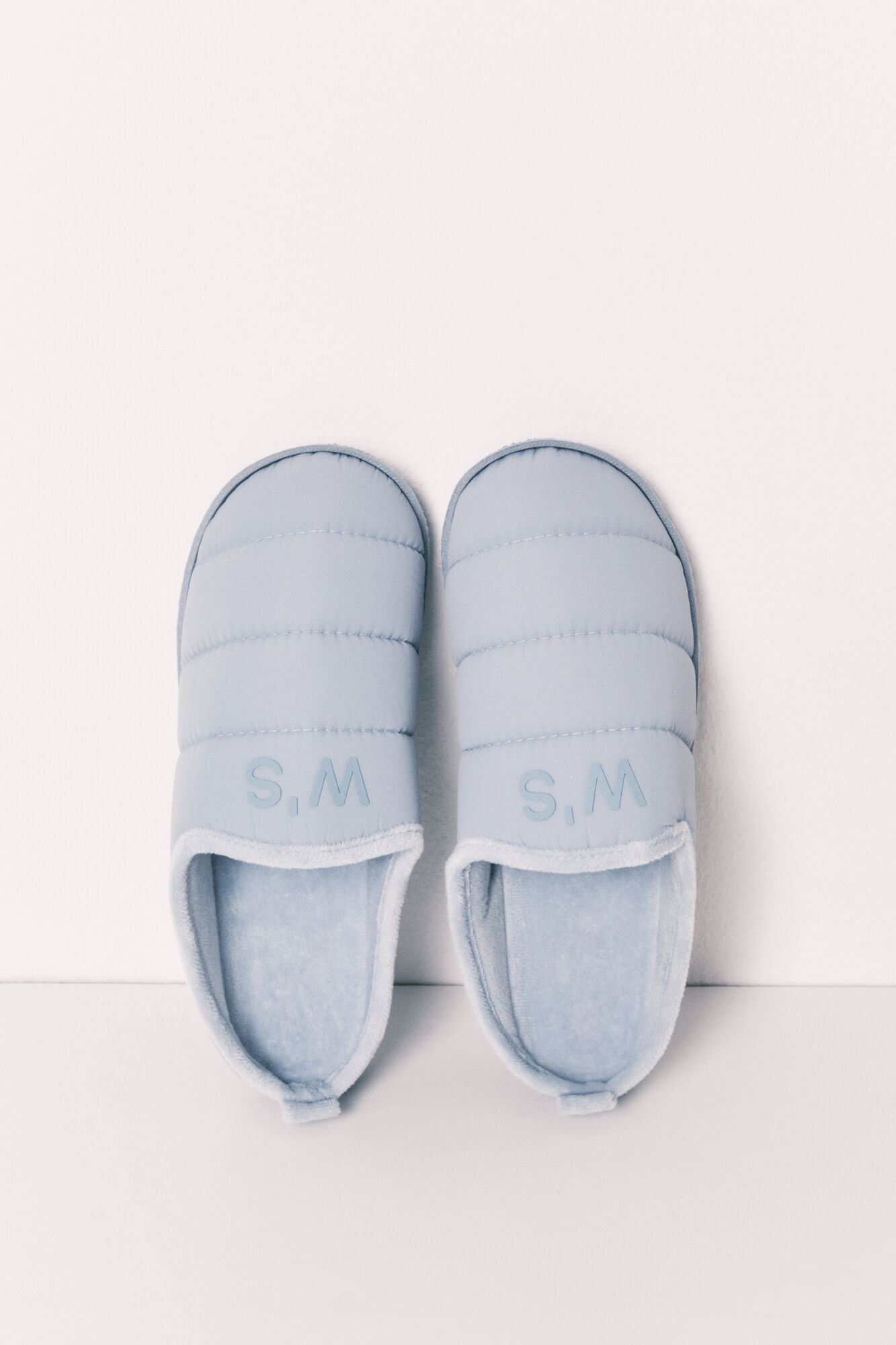 Women'secret Chinelos de quarto acolchoados azuis