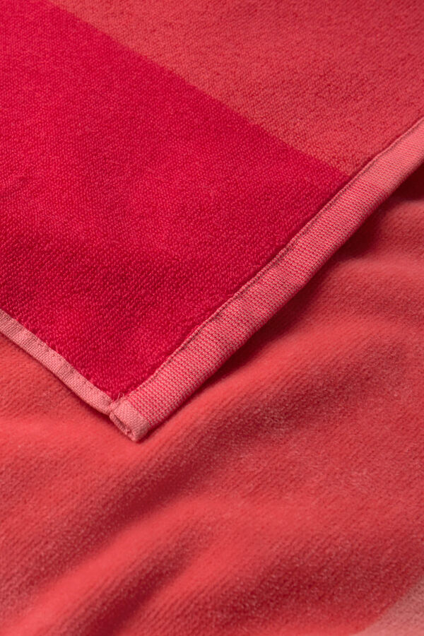 Textura Toalla de playa de algod&oacute;n rayas rosa