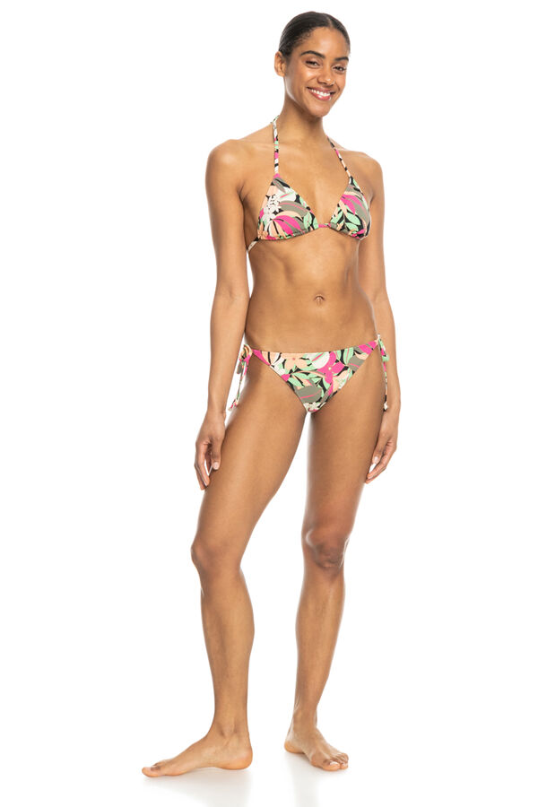 Roxy Conjunto de biquíni triangular para mulher - Printed Beach Classics cinzento