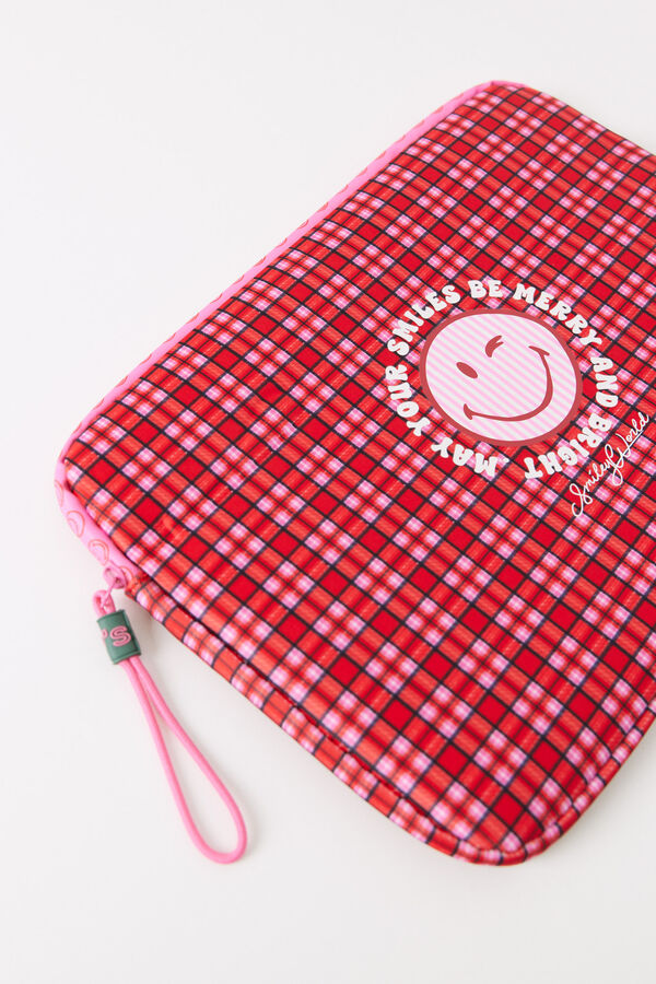 Women'secret Funda ordenador neopreno cuadros Smiley estampado