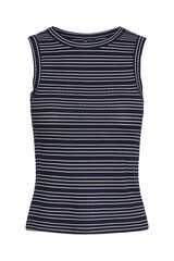 Pieces Top de mulher sem mangas e pesco&ccedil;o em forma de Ou. branco