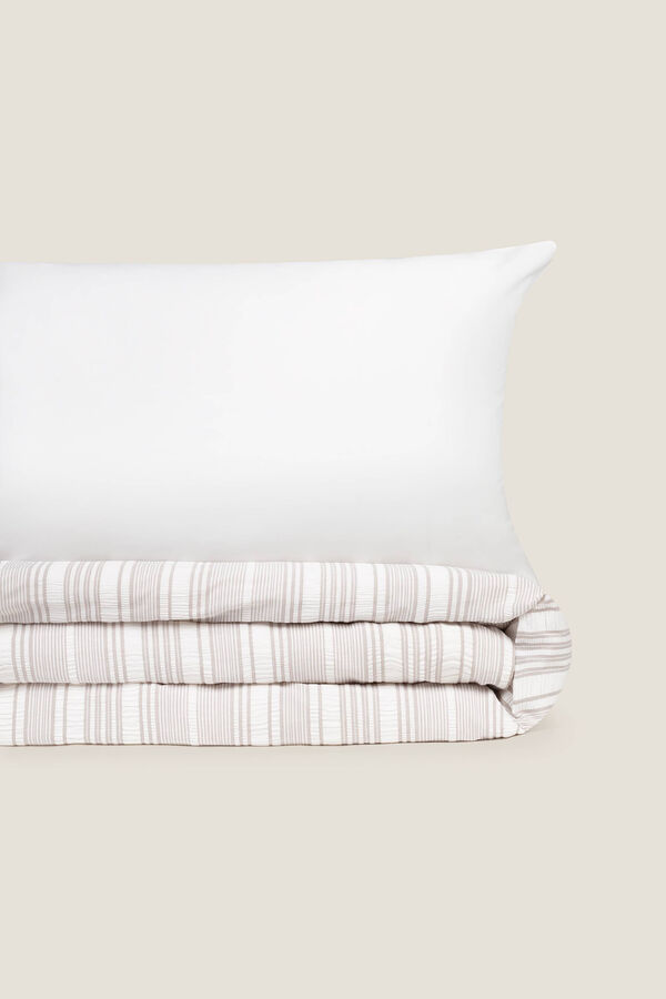 Textura Funda n&oacute;rdica seersucker algod&oacute;n percal. Cama 150-160cm. blanco