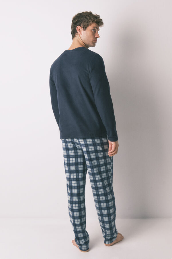 Women'secret Pijama largo hombre polar azul Muppets azul