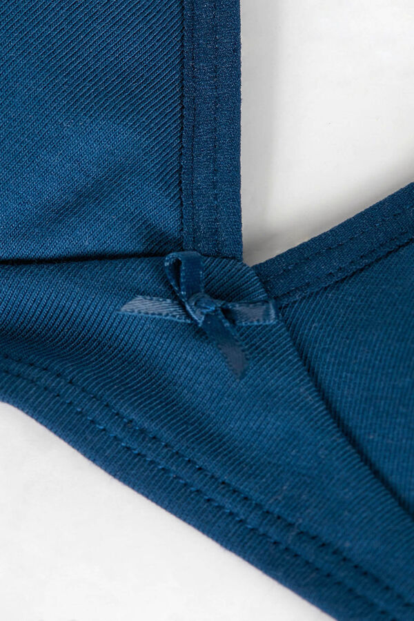 DIM Sujetador sin aros copas removibles hipoalerg&eacute;nico testado dermatol&oacute;gicamente  azul