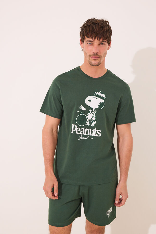 Women'secret Pijama c&aacute;qui claro do Snoopy bege