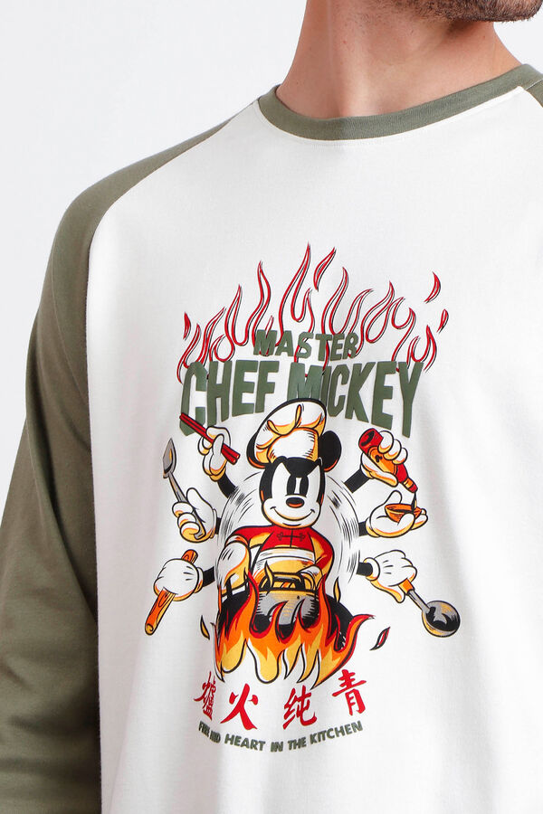 Admas Pijama Hombre Chef Mickey kaki