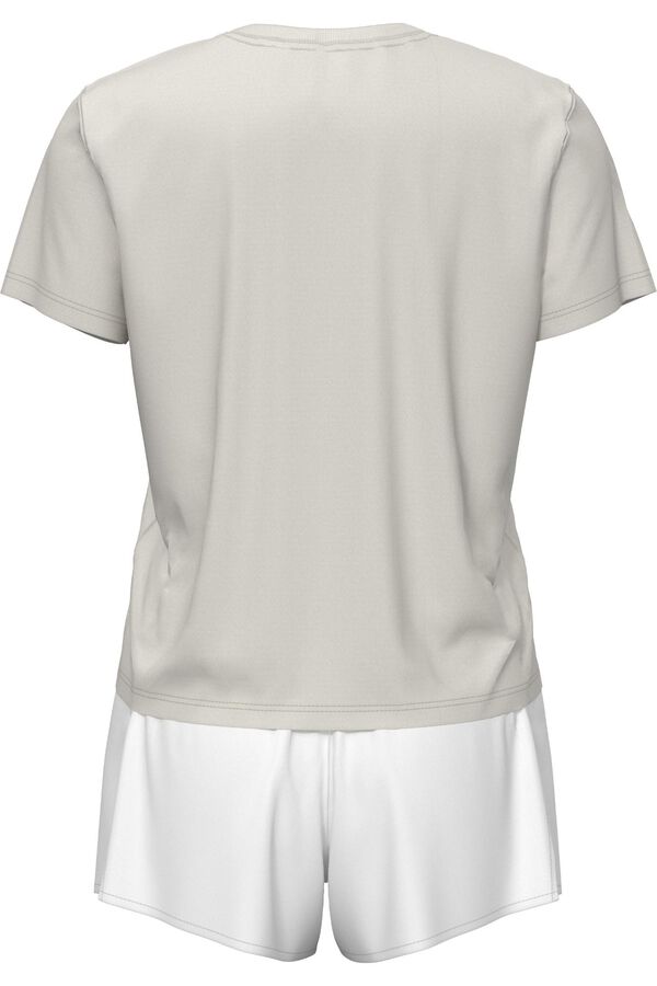 Calvin Klein Conjunto pijama curto liso logo estampado