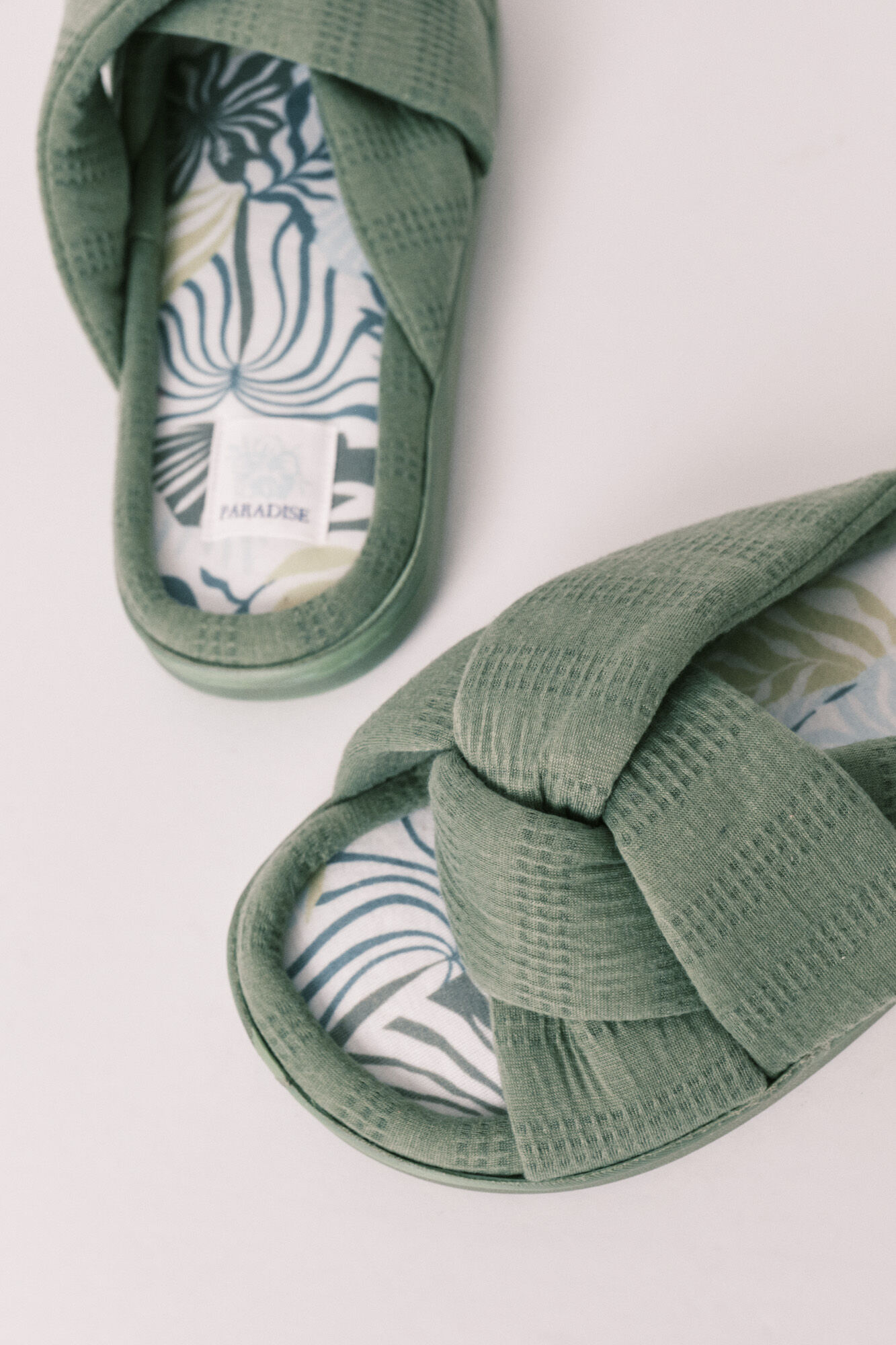 Women'secret Chinelos de quarto com n&oacute; verde