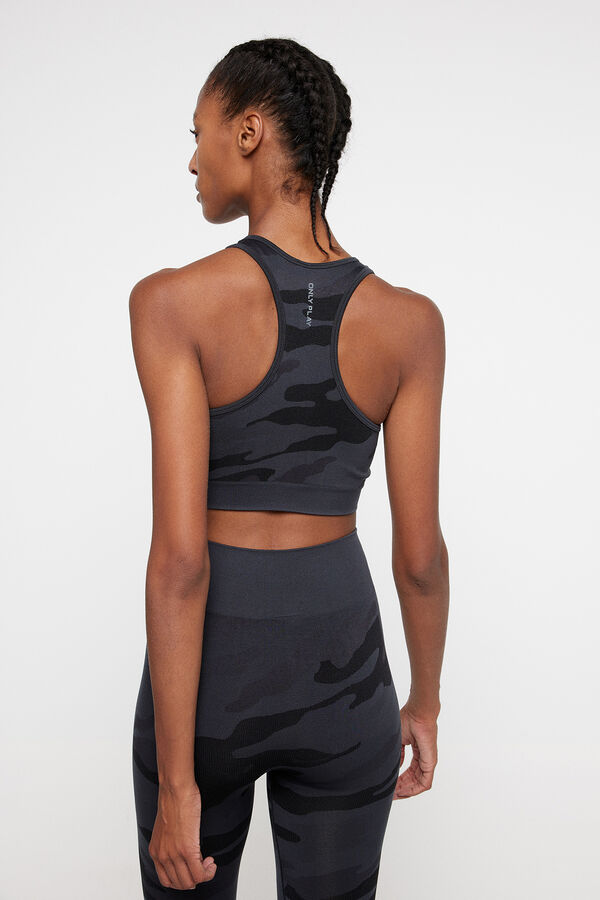 Only Play Soutien desportivo estampado preto