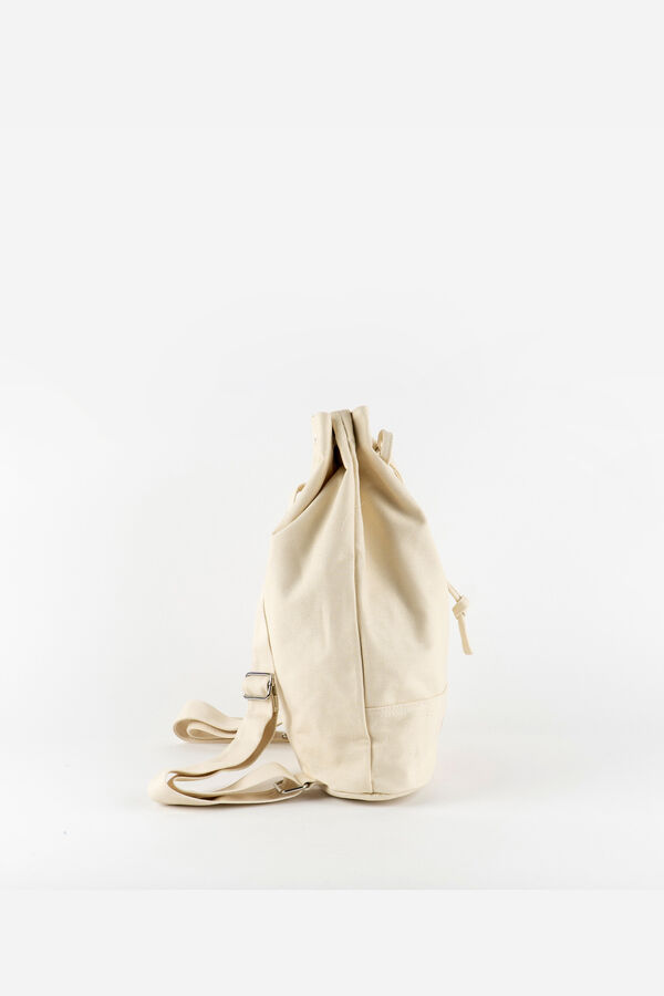 Victoria Mochila de algod&atilde;o branco