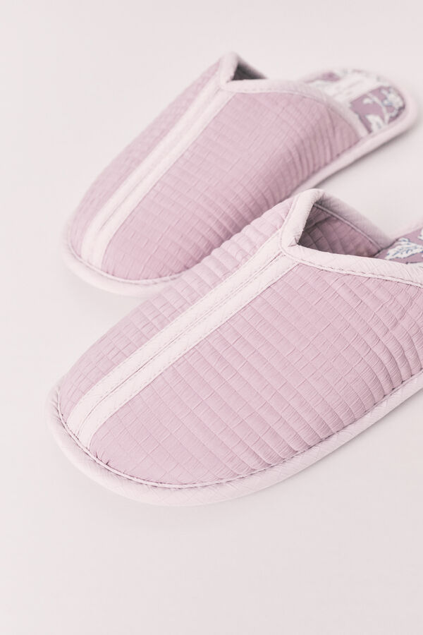 Women'secret Zapatillas casa estampado rosa rosa
