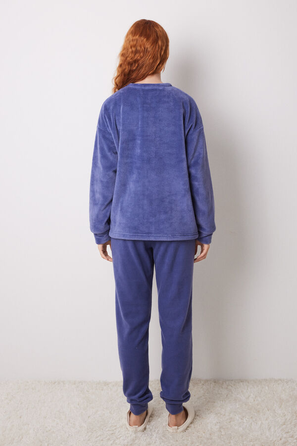 Women'secret Pijama comprido polar Snoopy azul